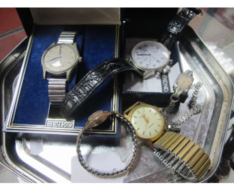 MuDu Vintage Ladies Wristwatch, the case back stamped "18K 0.750", on later expanding bracelet, a MuDu vintage gent's wristwa