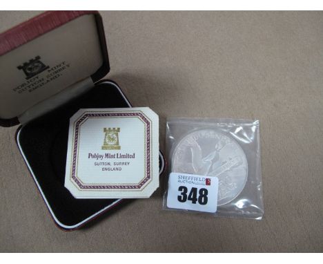 A 1976 Pobjoy Sterling Silver Triple Crown, to Commemorate 25 Years of Eurafrique, cased.