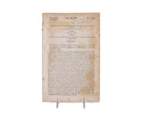 Military Posts--Council Bluffs to the Pacific Ocean. 27th Congress, 2nd Session. House Document, no. 830. [Washington, D.C.],