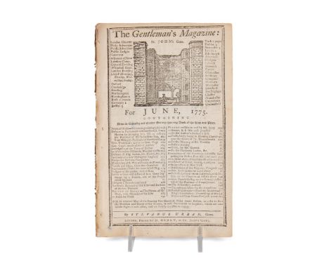 The Gentleman's Magazine from June, 1775. Printed for D. Henery, London. Contains many important stories about the beginning 