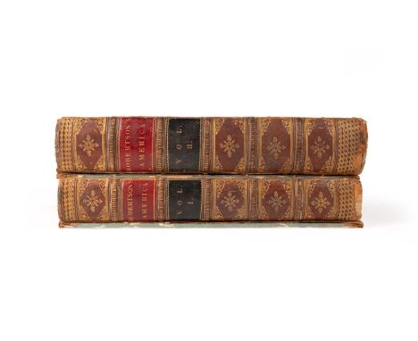 Two volume set of The History of America by William Robertson. Published 1778, by W. Strahan, T. Cadell. Second edition. Two 