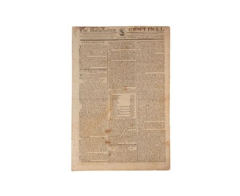 Georgia Ratifies the Constitution as published in the Massachusetts Centinel on February 16, 1788, #44 of volume 8, of which 