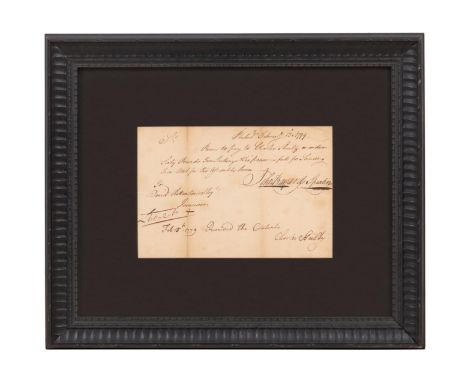 Revolutionary War pay order for repairs to the Assembly Room of the Statehouse, later to be named Independence Hall. ADS, 1 p
