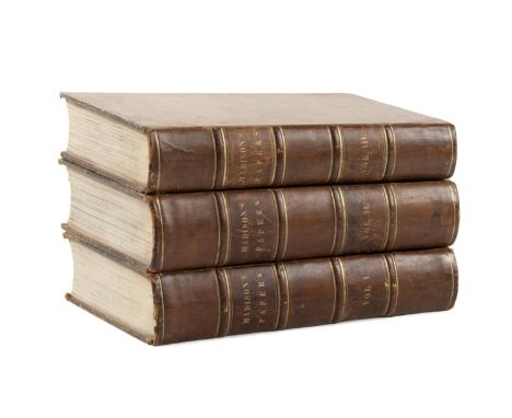 A three volume complete set of The Papers of James Madison, Purchased by Order of Congress; Being His Correspondence and Repo