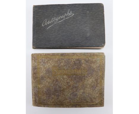 An early 20th Century Bon Mot album containing typical messages, prose and verse including a pen-and-ink portrait of Charlie 