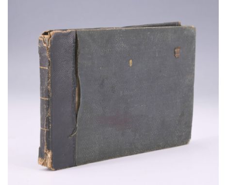 A late Victorian sketch book, that of M E Davies, Colley, containing pencil and watercolour sketches and a map of North East 