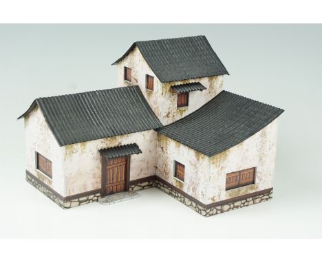 [ Wargaming ] A quantity of war games scale model feudal Japanese samurai soldiers together with buildings etc