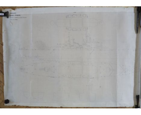 Scale model blueprints for battleship, etc