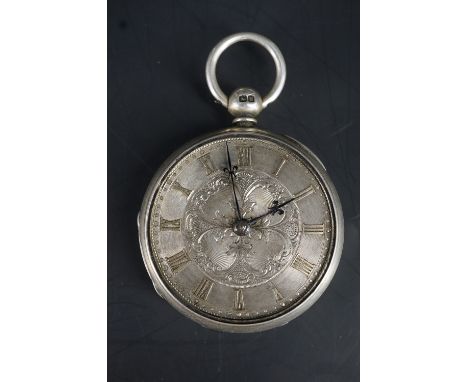 A Victorian silver pocket watch by Timothy Graham of Cockermouth, having a key wound lever movement, 42 mm excluding crown an