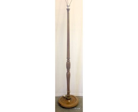 A Mahogany standard lamp