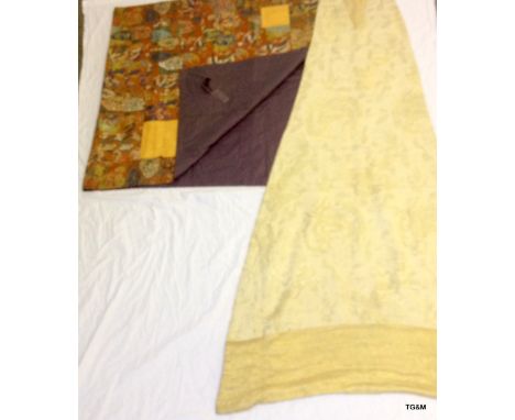 An Oriental Wall hanging and a Chinese silk sash