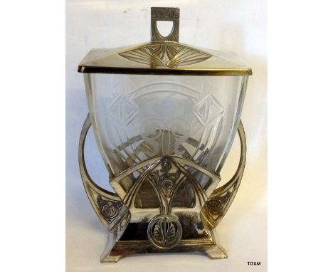 WMF Art Deco biscuit barrel 22cm high