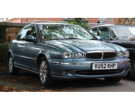 JAGUAR X-TYPE V6 FOUR DOOR SALOON, colour light blue, Reg.No. VU52 KHP, first reg. 9th October 2002, MOT until 1st November 2
