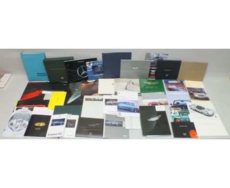 A COLLECTION OF MOTORING SUPERCAR AND SPORTS CAR BROCHURES by the Galloway manufacturers including; Aston Martin, Bentley, Fe