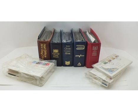 G.B. FIRST DAY COVERS, approx. 350, mainly 1980's, contained in five cover albums and some loose 