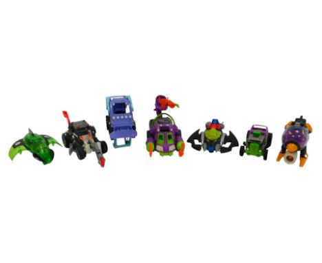 Imaginext DV vehicles, including Batwing, Green Lantern, The Jokermobile, etc. (a quantity)