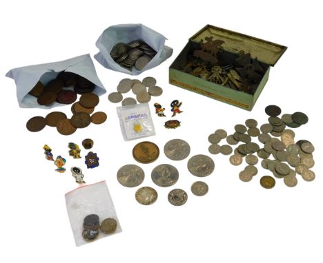 A group of military cap badges, to include The Buffs, East Lancashire, Royal Army Service Corps, together with GB pre decimal