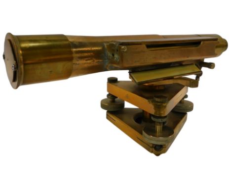 An ERW&amp;S brass surveyor's theodolite, No. 665992, 14cm high. 