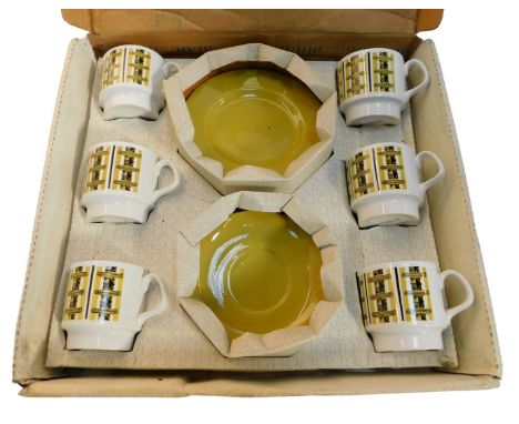 A Stowaway Staffordshire Potteries Ltd eighteen piece stackable tea/coffee set, boxed.