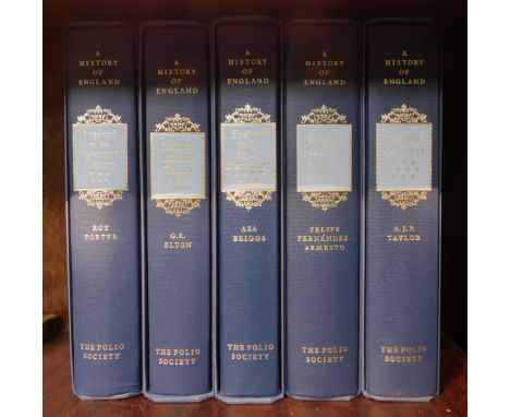 Folio Society. A History of England, various works comprising England in the 18th Century, England under the Tudors, England 