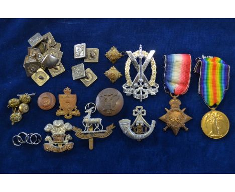 1914-15 Star to 705 Pte W S Broadhead K Edw H & Victory Medal to 32271 Pte JMR Clark, Highland Light Infantry, to/w a small c