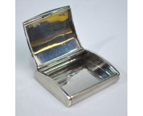 An Italian 925 standard engine-turned snuff-box by Angeletti, Roma