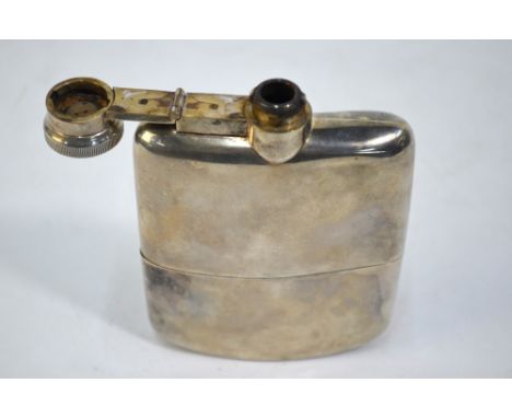 A silver hip flask with detachable beaker, James Dixon & Sons, Sheffield 1930, 5 oz
