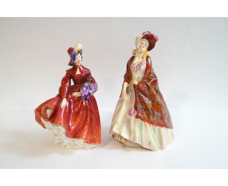 Two Royal Doulton figures, Lilac Time HN2137 and The Paisley Shawl 