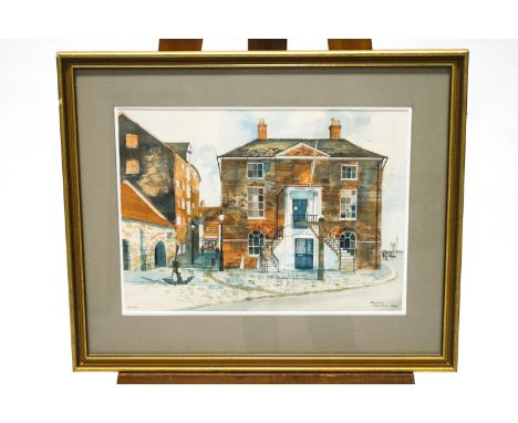 Ray Evans, Custom House, Poole, pen and watercolour, Signed and titled lower right, 33.5cm x 46cm