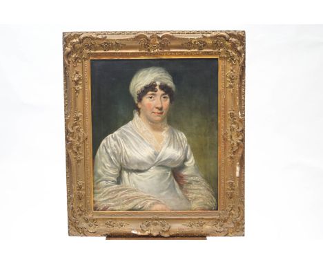Style of Sir William Beechey, 19th century, Portrait of a lady, Oil on canvas, 79cm x 67cm