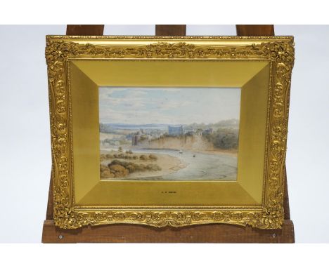 G R Girtin, View of Chepstow, watercolour, signature lower right under the mount, 19cm x 27cm