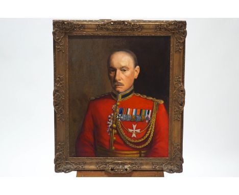 English School, 20th century, Portrait of Colonel Sir James Lewis Sleeman, oil on canvas, 70cm x 57cm