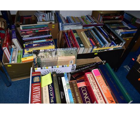 SIX BOXES OF BOOKS, over one hundreds and sixty books, mostly on the subject of cookery, gardening, art and history, includes