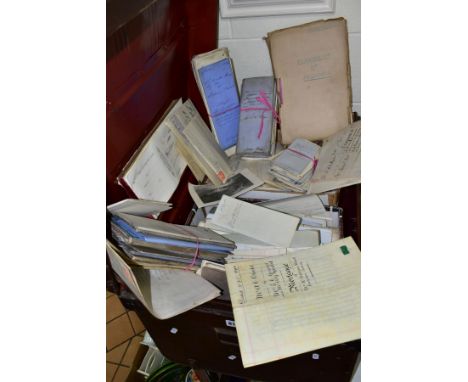 EPHEMERA, a large metal trunk containing several hundred documents, items include conveyances, leases, deeds, assignments, ag