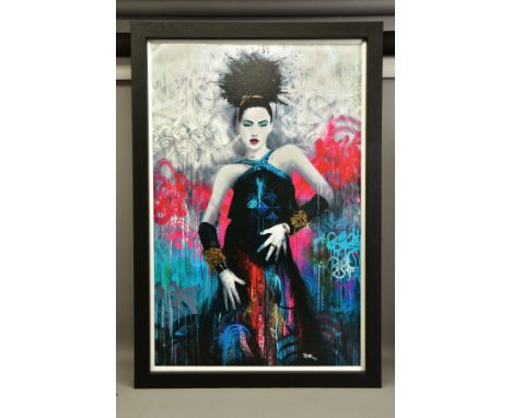 TROIKA (CONTEMPORARY) 'HYPNOTISE', a signed limited edition print of a female figure 61/95, with certificate, approximate siz