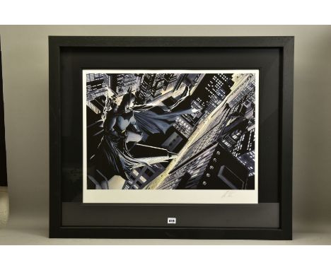 ALEX ROSS (AMERICAN CONTEMPORARY) 'BATMAN: KNIGHT OVER GOTHAM' a signed limited edition print of the superhero character 133/