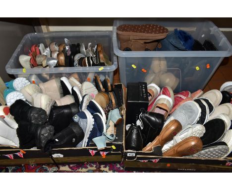 APPROXIMATE FIFTY SIX PAIRS OF LADIES SHOES AND BOOTS, some still with tags, most show signs of light use, brands include Bir