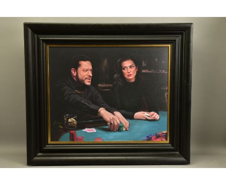 VINCENT KAMP (BRITISH CONTEMPORARY) 'ANTOINE'S LAST STAND', a signed limited edition print of figures in a casino 24/150, no 