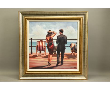 MARK SPAIN (BRITISH CONTEMPORARY) 'TREADING THE BOARDS',  a signed limited edition print of male and female figures 39/195, w