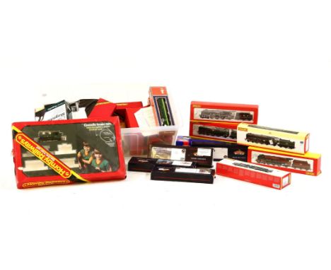 A collection of Hornby and Bachmann OO gauge locomotive and tenders, including diesel engines, to include Blue Star, City of 