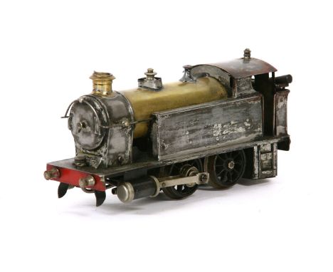 An 'O' gauge scratch built live steam model of a tank engine