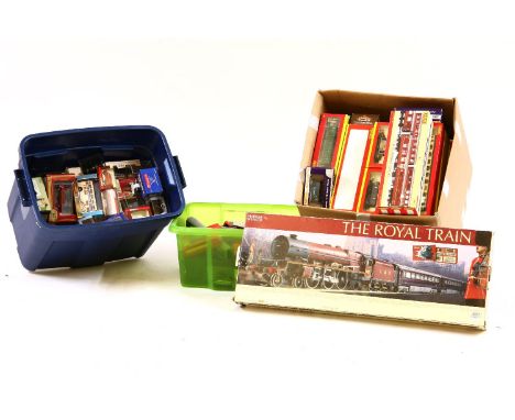 A box of Hornby &amp; Bachmann OO gauge rolling stock, to include hoppers and service wagons, also two boxes of loose accesso