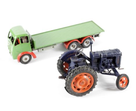 Shackleton Toys Foden Lorry, green with red wheel arches, some minor restoration, length 33cm approx., together with a Fordso