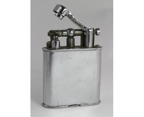 Large Dunhill chrome table lighter, height 11.5cm