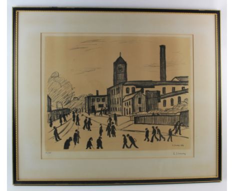 Laurence Stephen Lowry (1887-1976). Signed limited edition lithograph, 'A Northern Town, 1967', signed by Lowry to lower marg
