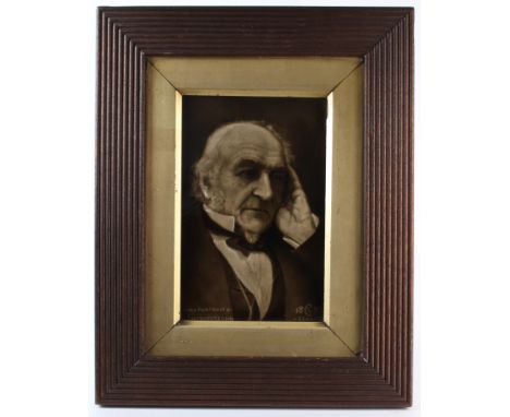 Oak Framed Ceramic Tile of Mendelssohn 6 x 9 inches designed by George Cartlidge by Sherwin and Cotton Hanley Works Stafford 