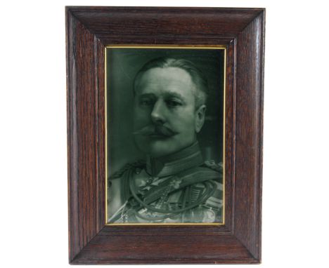 Oak Framed Ceramic TIle of Field Marshall Sir Douglas Haig 6 x 9 inches designed by George Cartlidge 