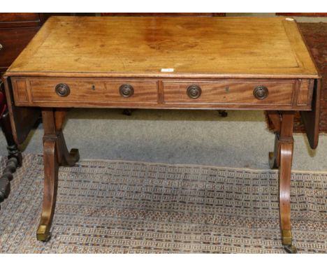 A Regency mahogany sofa table, 152cm wide