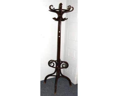 A bentwood hall stand and a barometer (a.f.) 