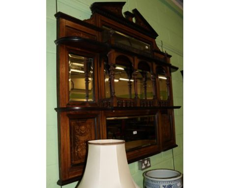 An over mantel mirror